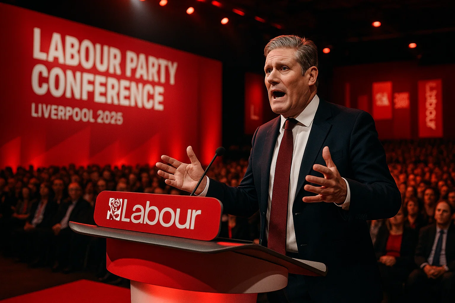 Starmer’s Labour speech calls for unity, criticizes Farage, and outlines NHS, education, and economic reforms.