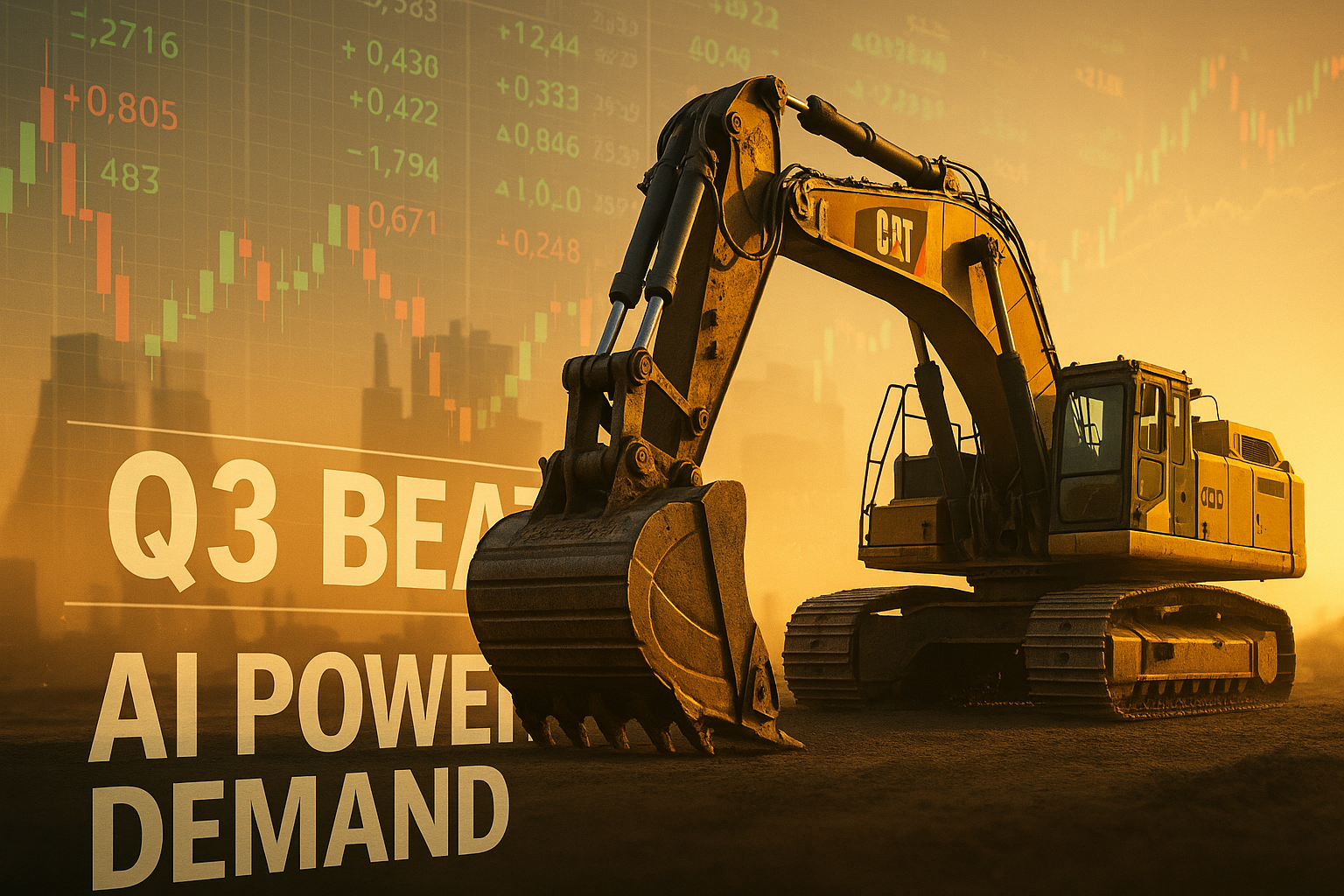 Caterpillar stock jumps to record highs after a massive Q3 beat driven by AI-powered energy demand and a record backlog.