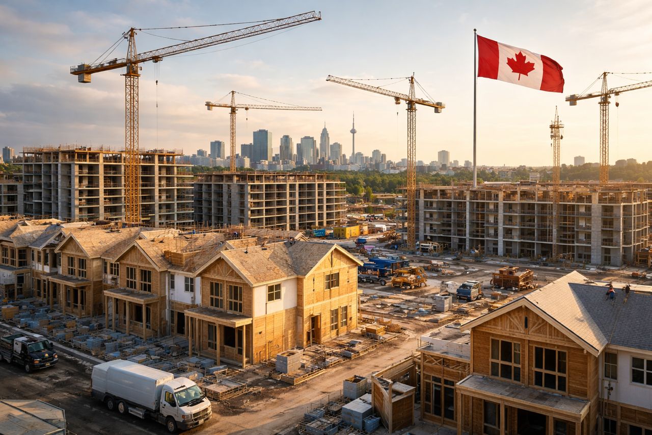 Canadian housing starts rose 5.6% in 2025, reaching 259,028 units and ranking as the fifth-highest on record.