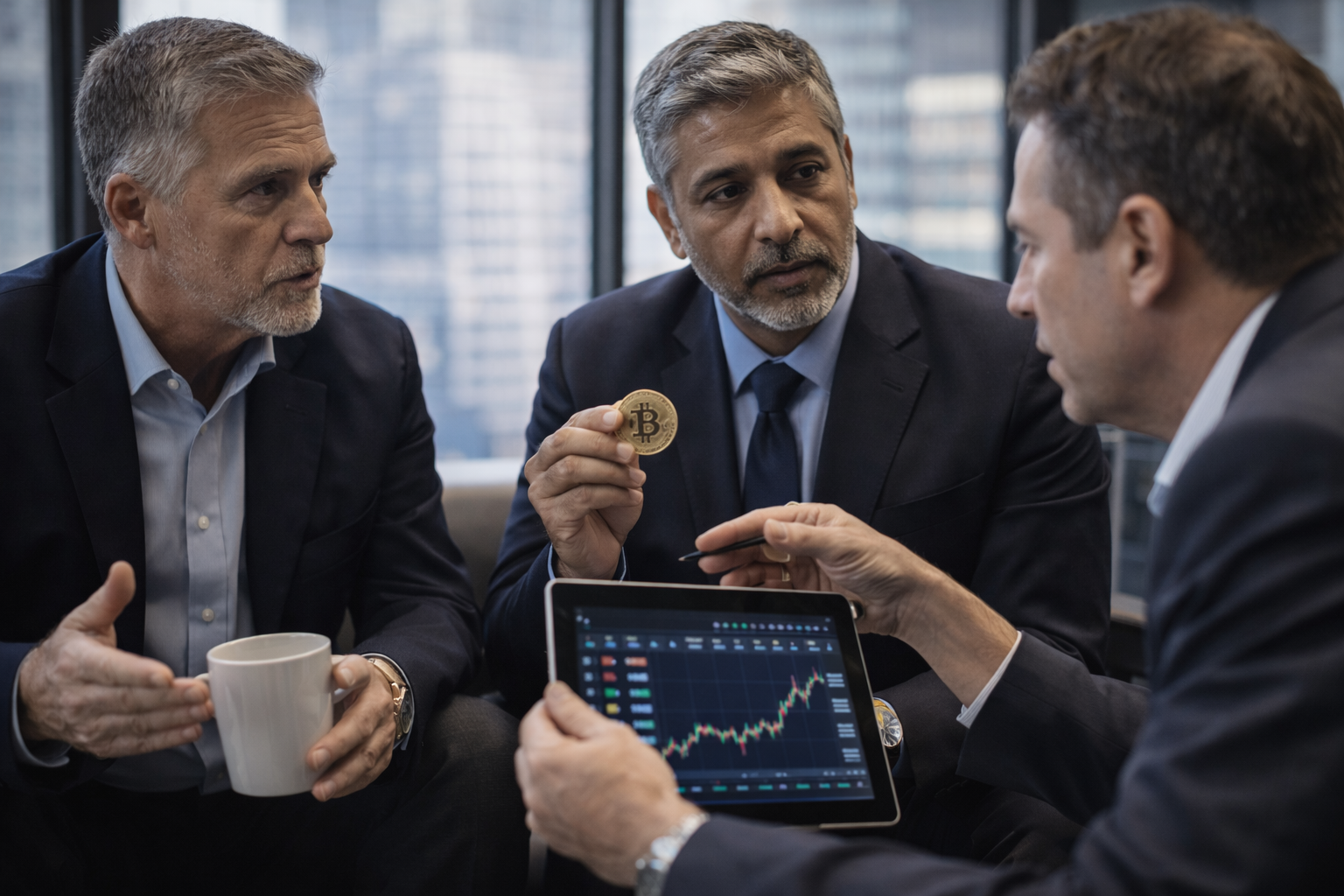 AI generated image for investors and Bitcoin