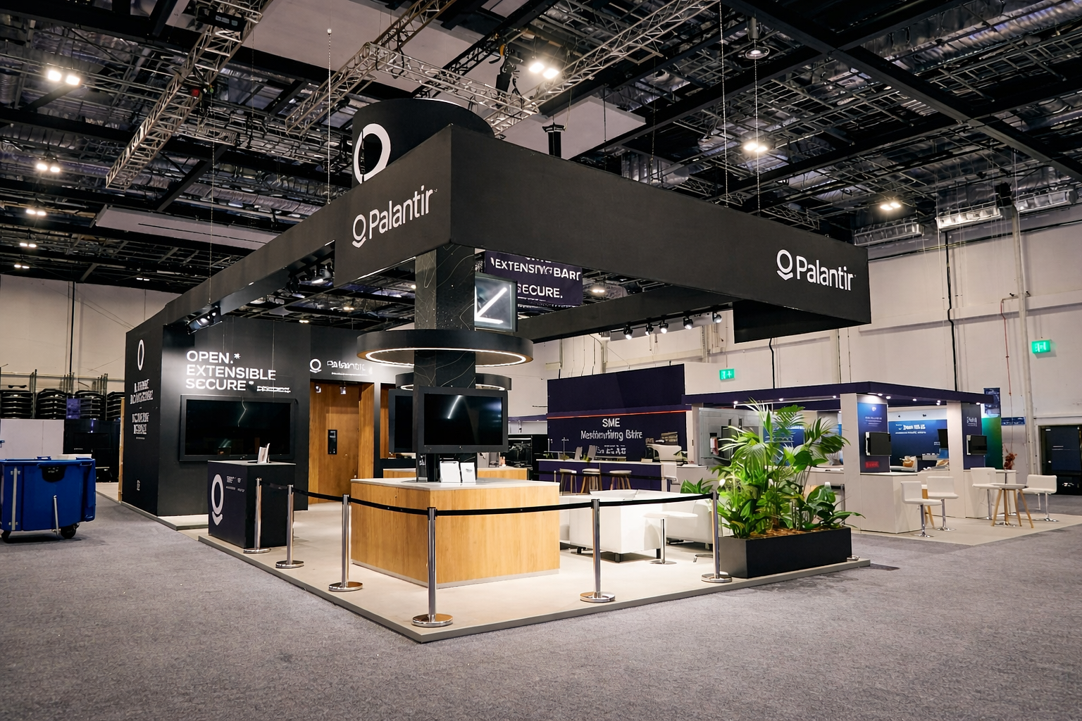 AI generated image of Palantir trade show