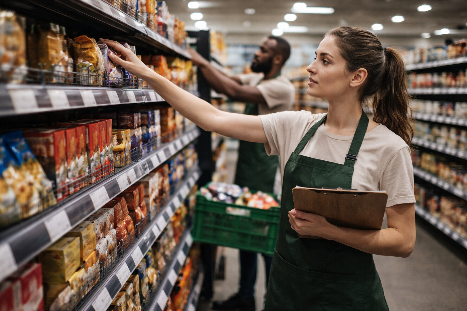 AI generated image of retail workers