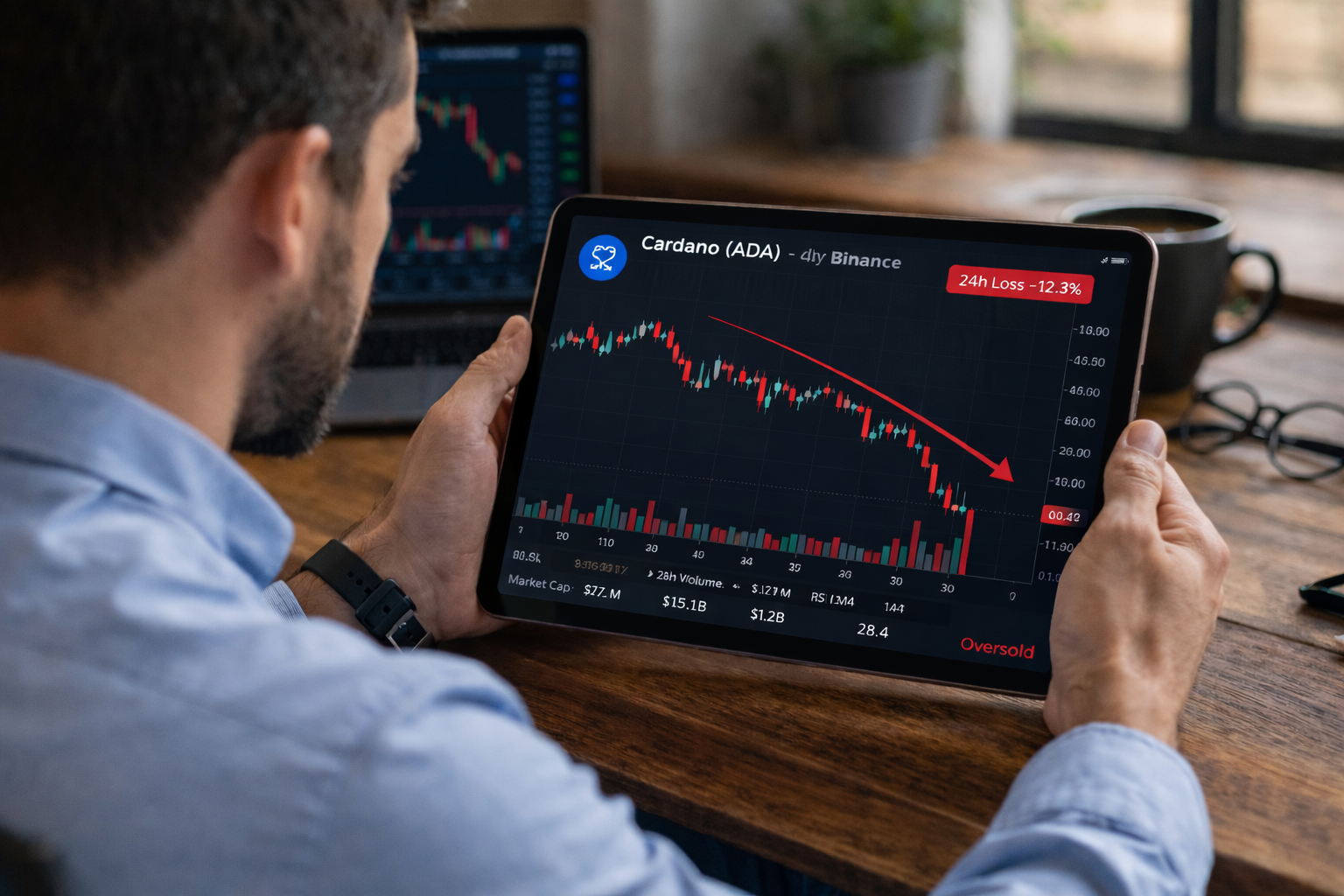 A bearish Cardano trader