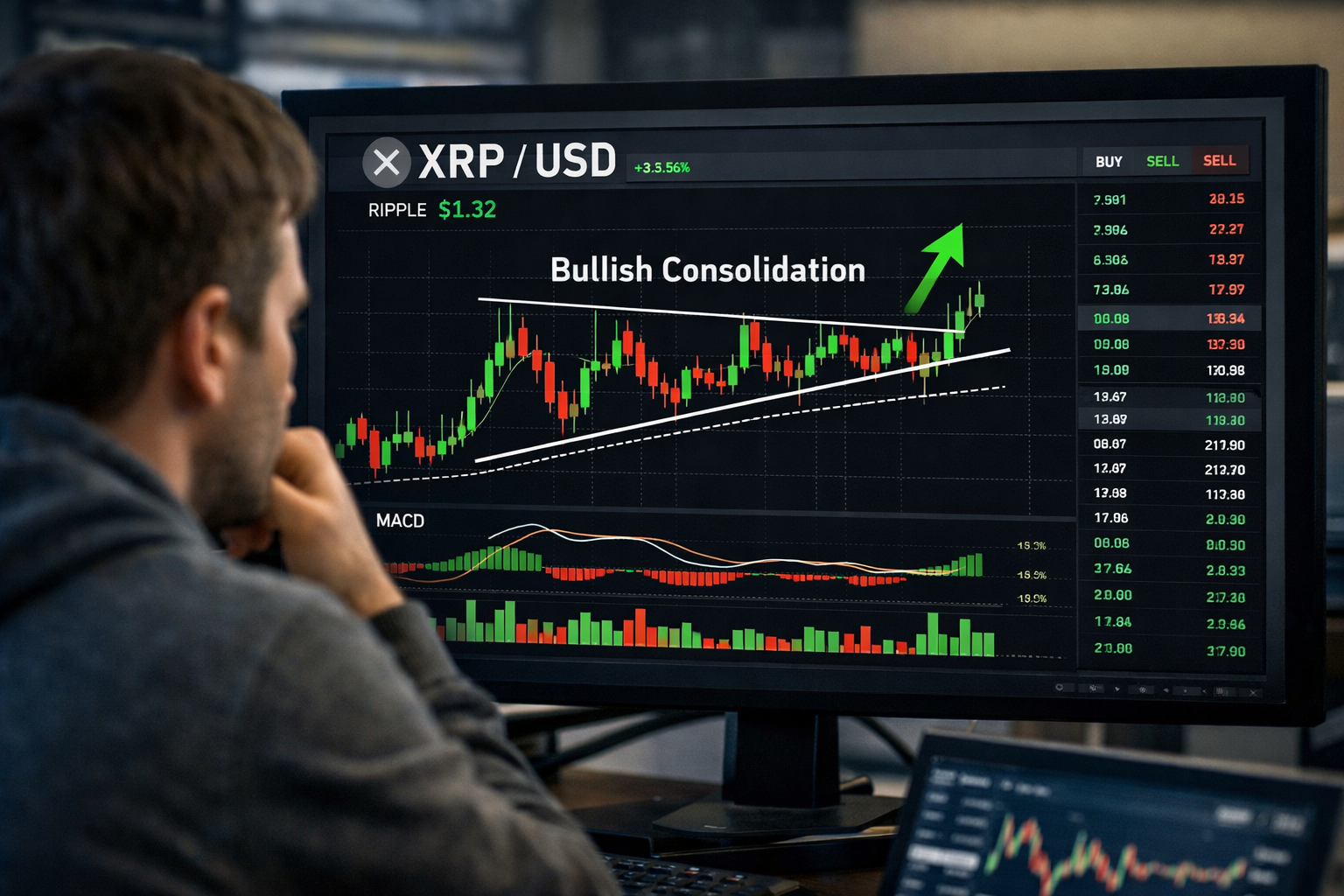 A bullish consolidation XRP chart