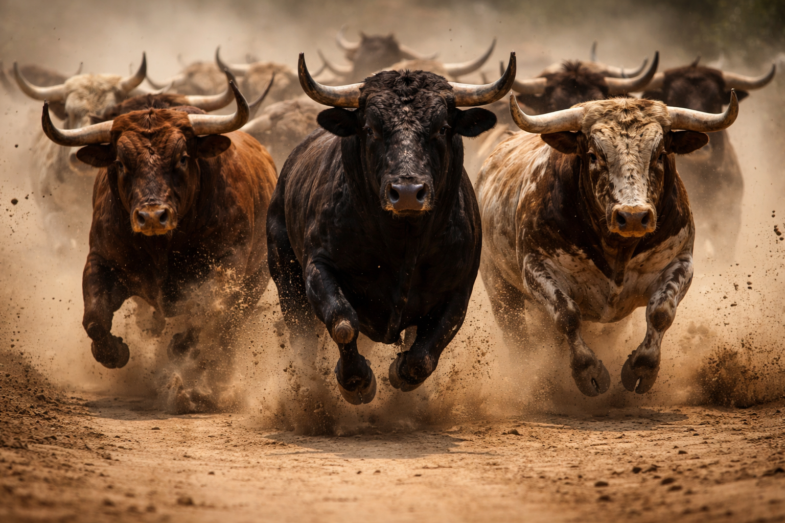 Bulls running