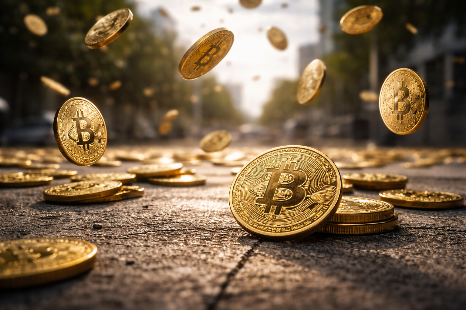 Bitcoins falling from the sky