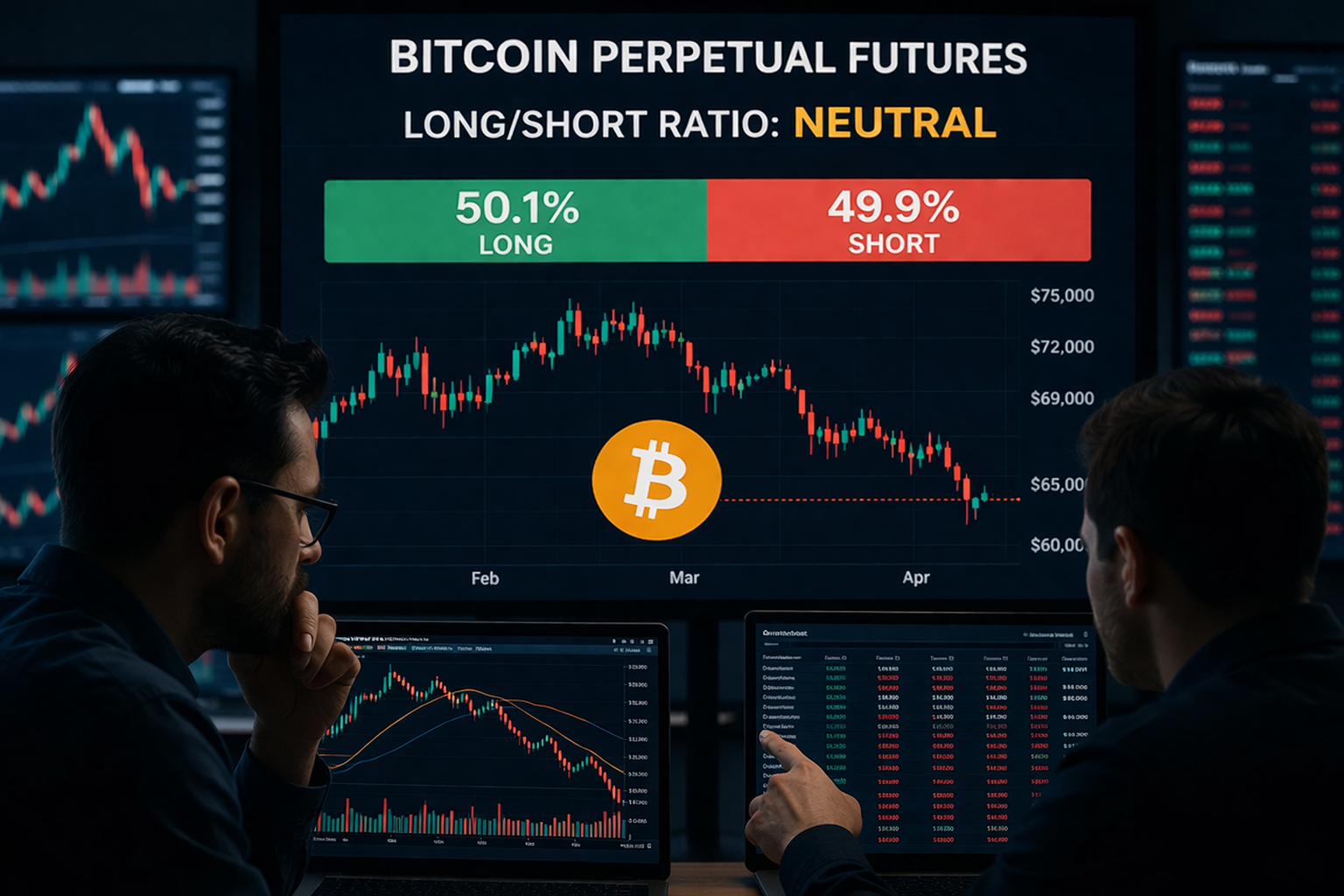 Bitcoin perpetual futures long/short ratio