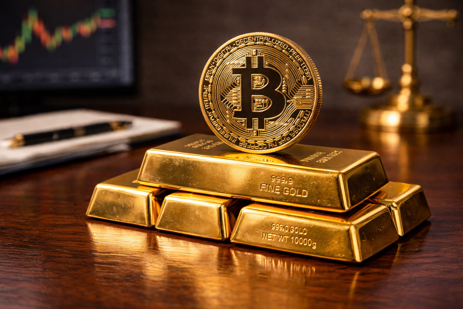 Bitcoin could surpass gold market if it gains currency role, says Bitwise CIO.