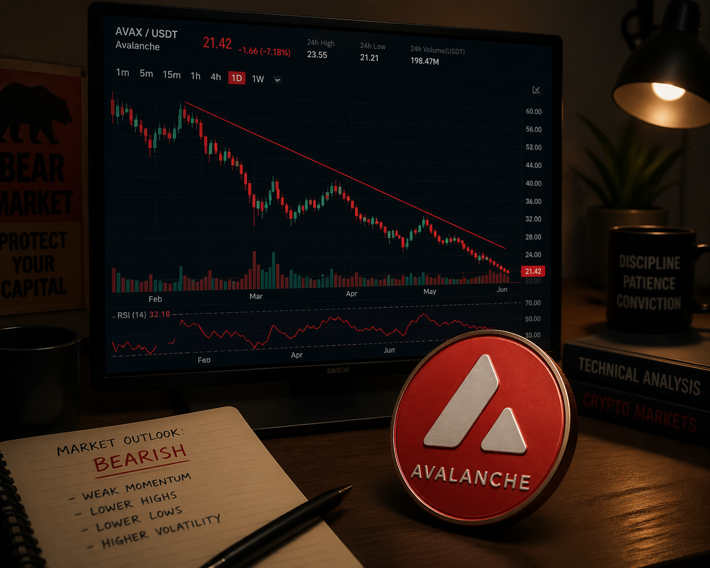 Will AVAX continue its decline amid weak derivatives?