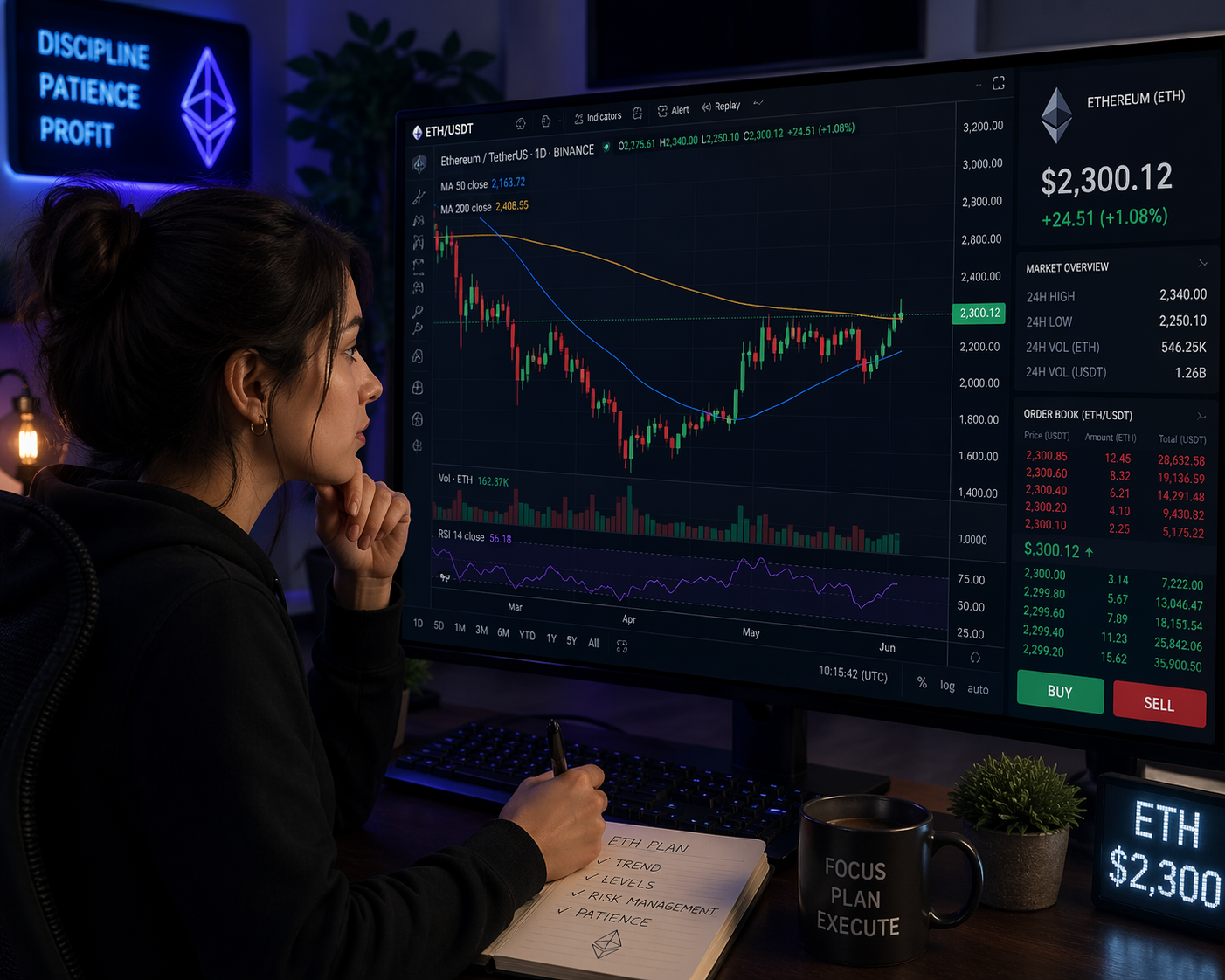 Analyzing Ether's price action at $2,300