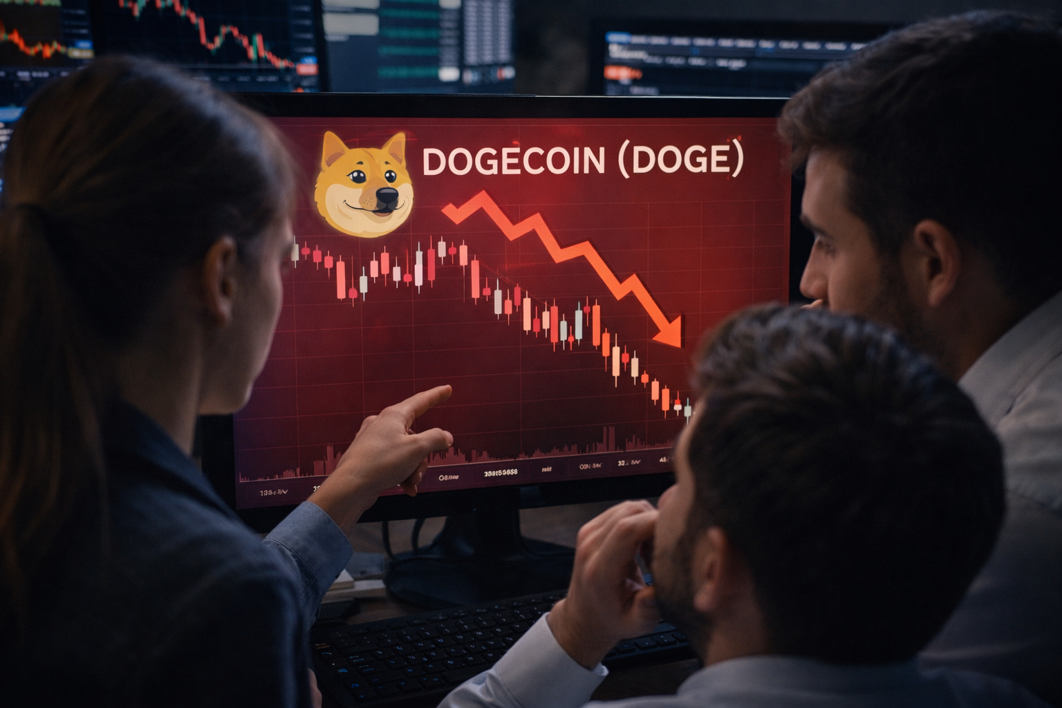 A bearish Dogecoin price action