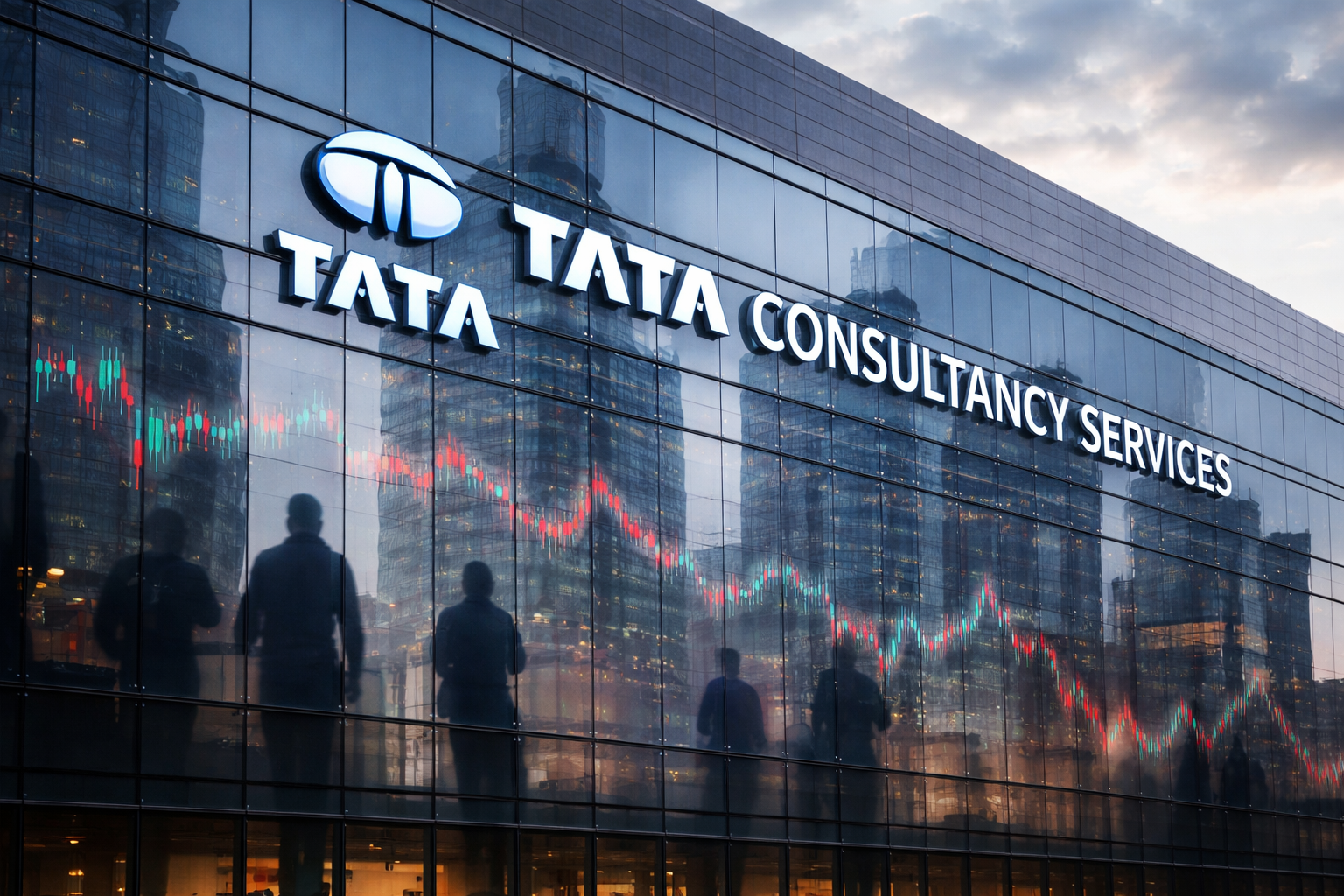 TCS shares fell after the company posted a rare annual revenue decline, with investors focusing on weak discretionary spending.