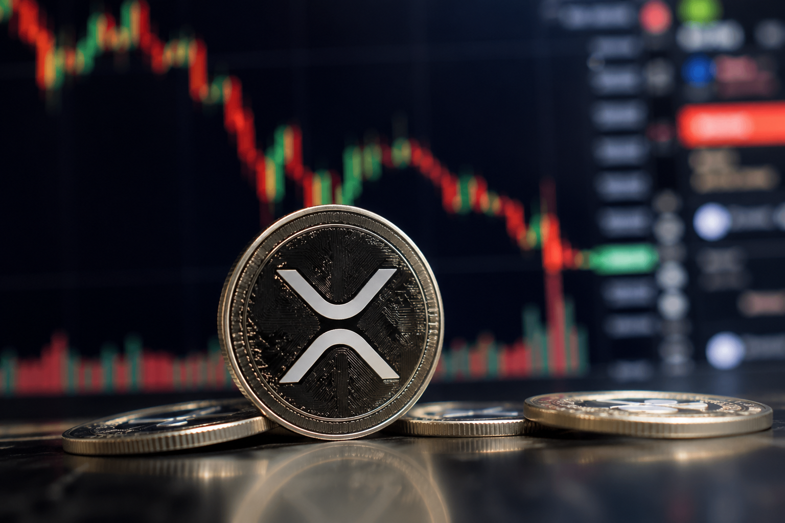 XRP plunges after briefly tapping $1.45
