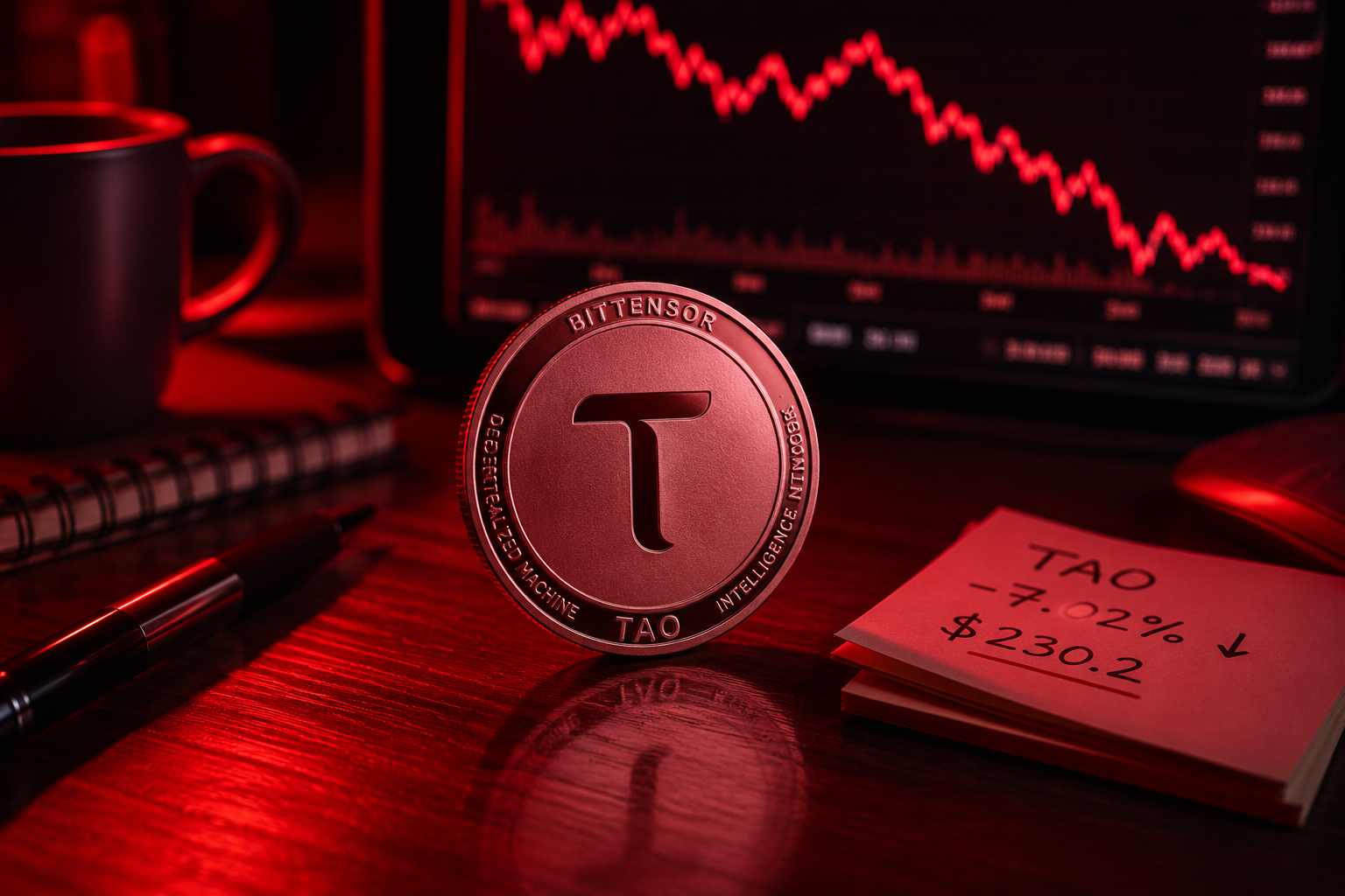 TAO price drops 7% as Root Reborn proposal sparks governance concerns.