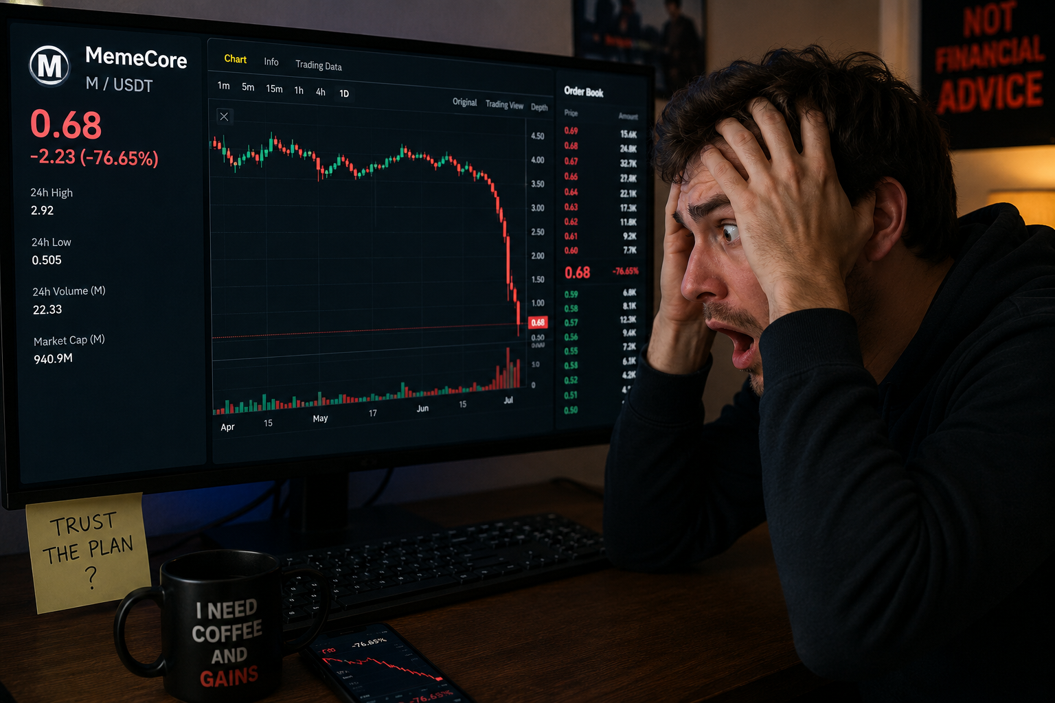MemeCore sheds nearly $3 billion in value after M token collapses 76%.