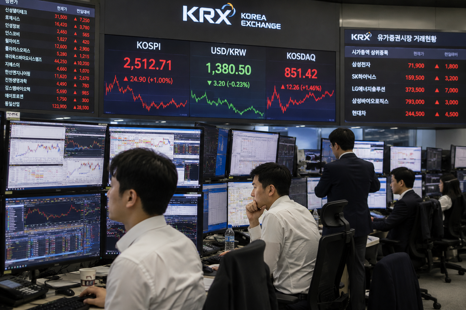 Investors looking at stocks
