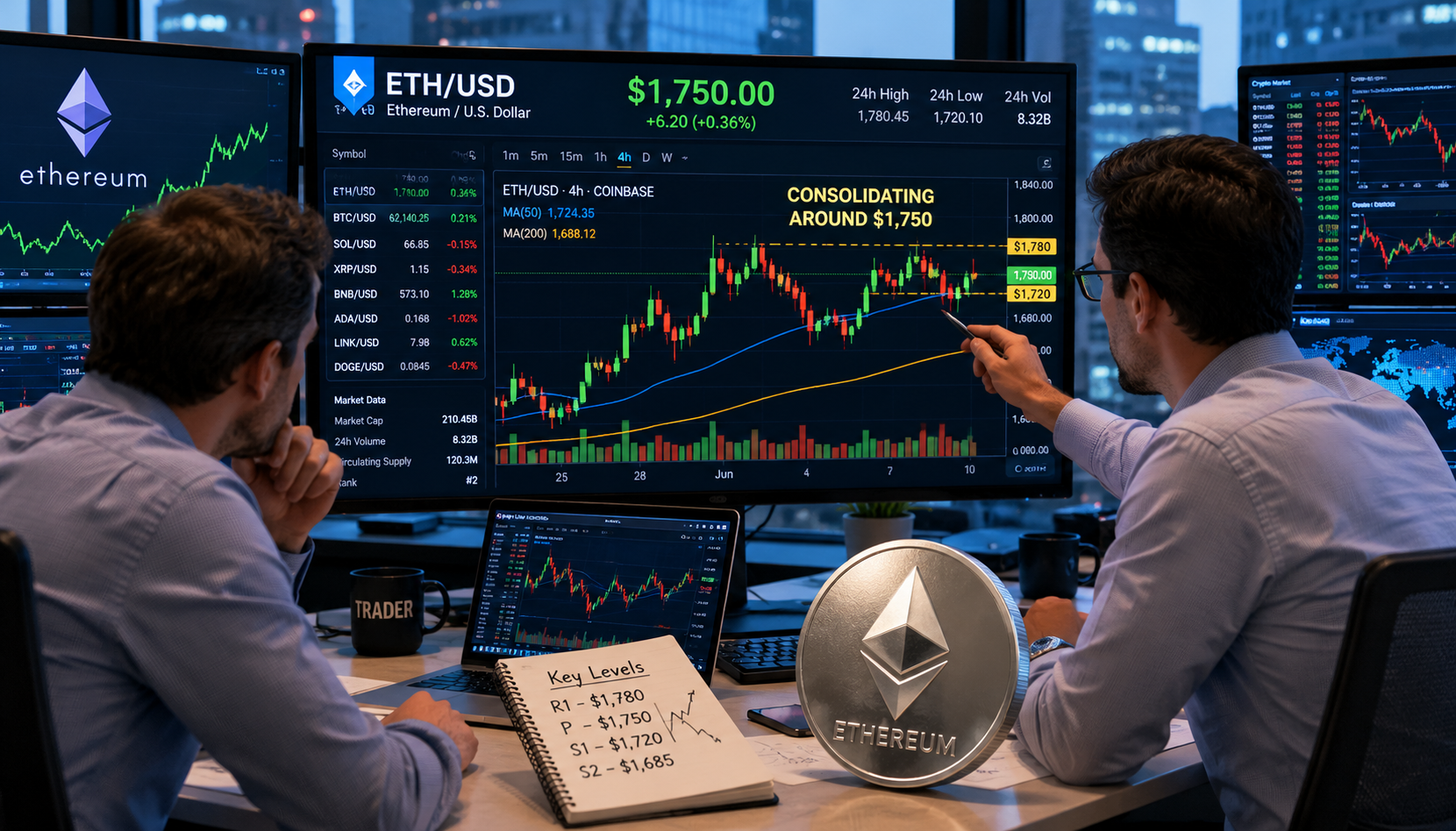 Ethereum rebounds from $1,700, but weak buying keeps bulls on edge
