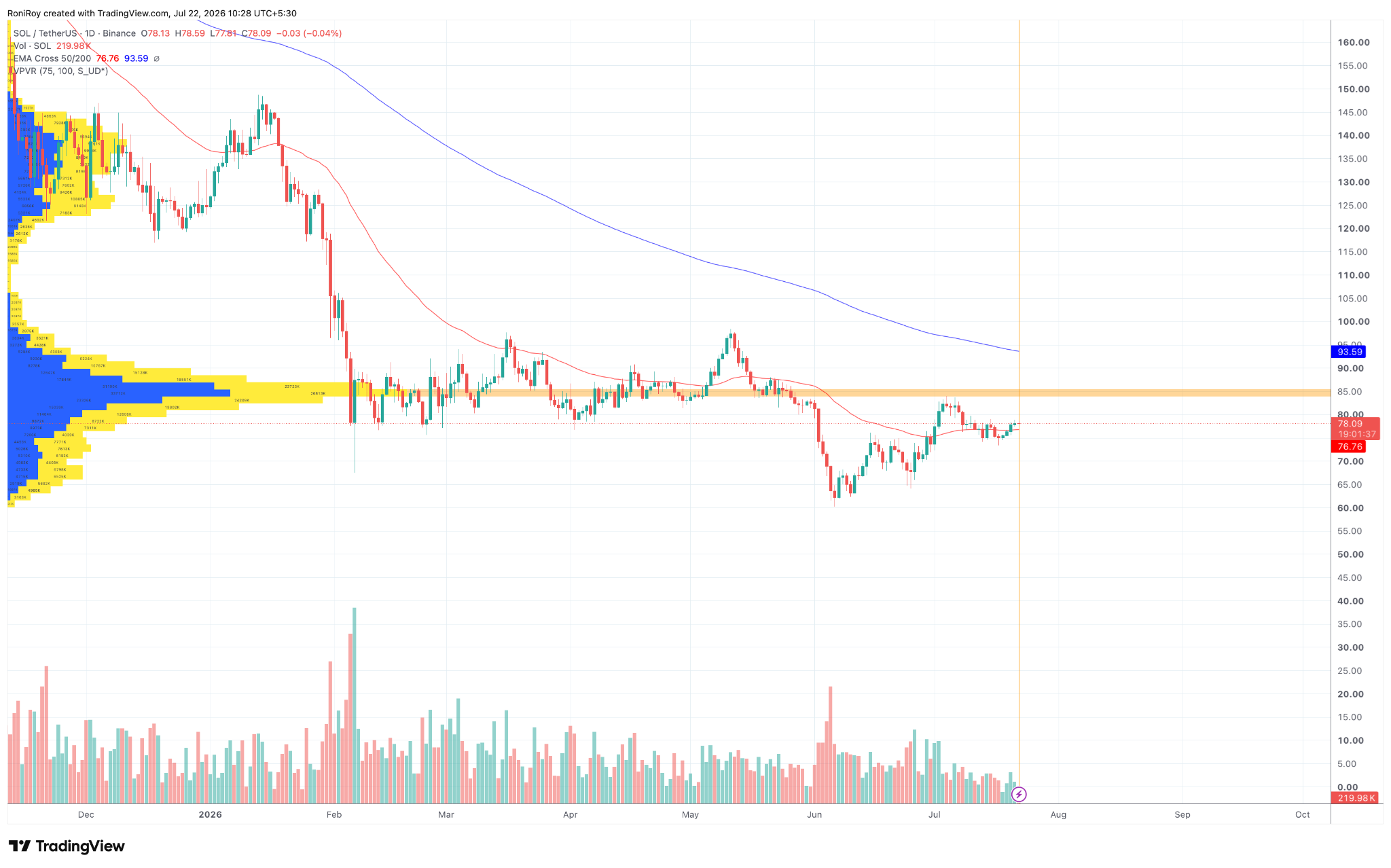SOL/USDT 1-Tages-Preischart. Quelle: TradingView.