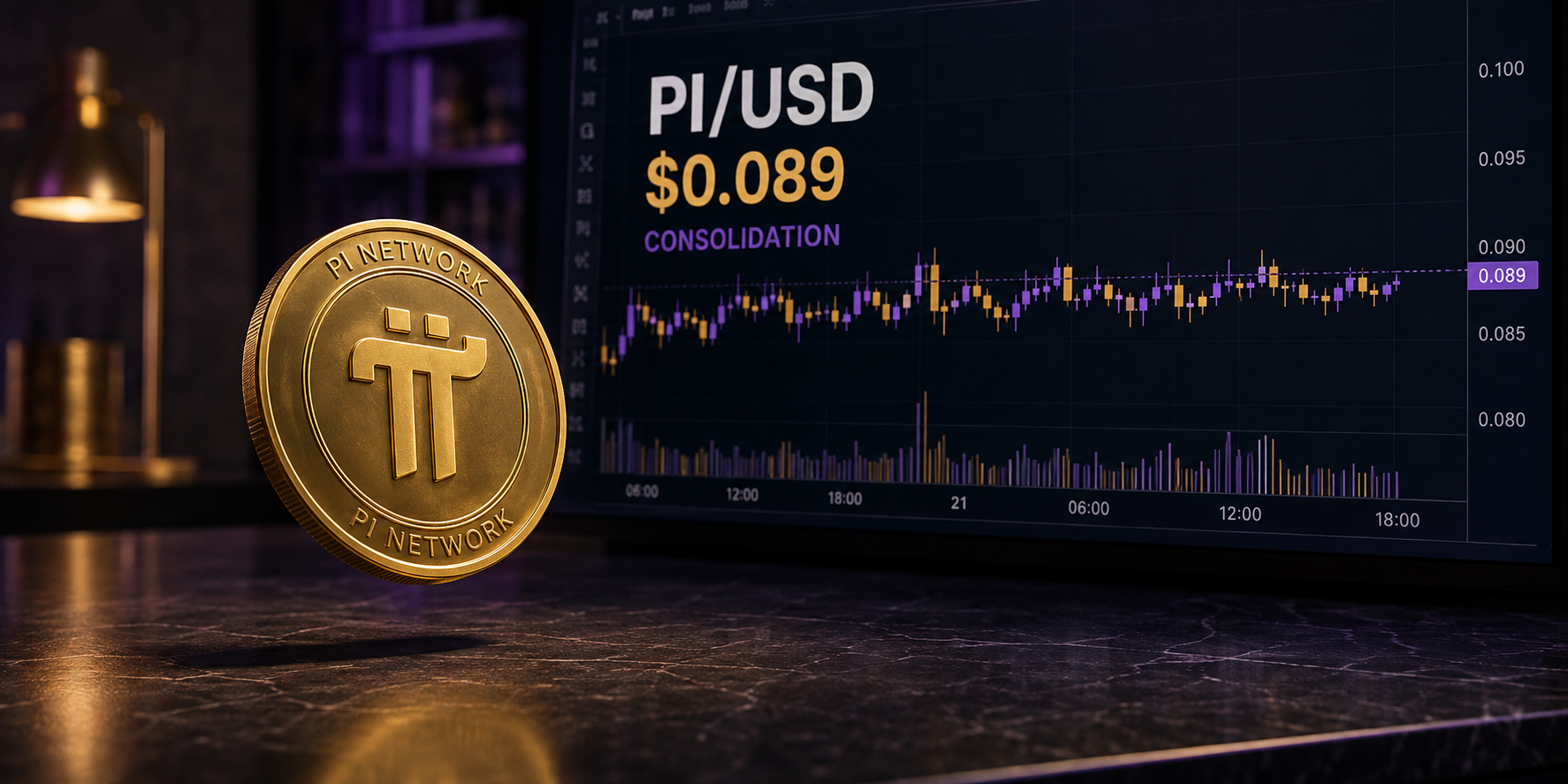 Pi stabilizes near $0.089 as bulls target a return above $0.10