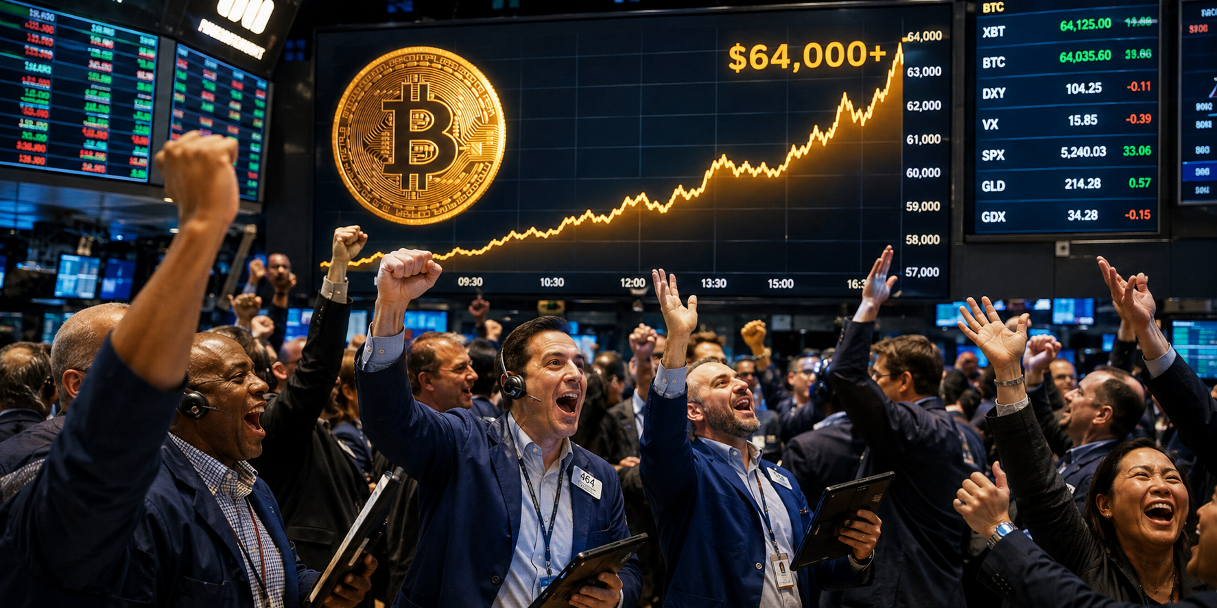 Bitcoin jumps above $64K as whale buying puts $66K breakout in play