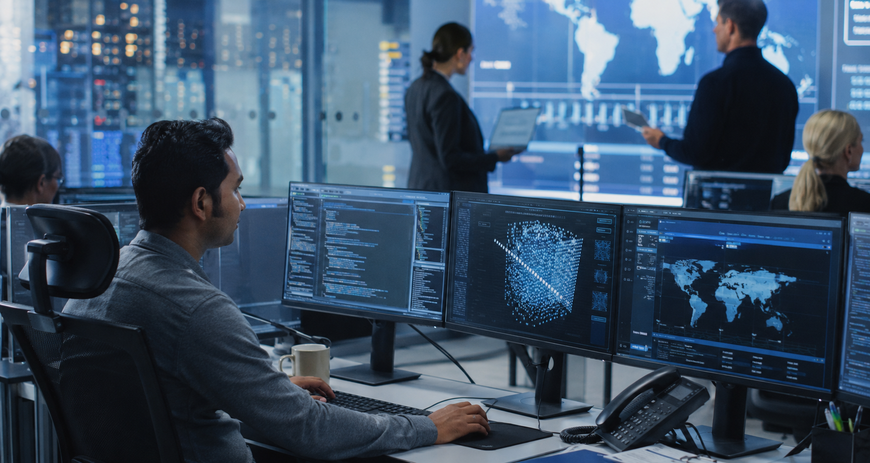 Okta's employers doing cybersecurity work at office