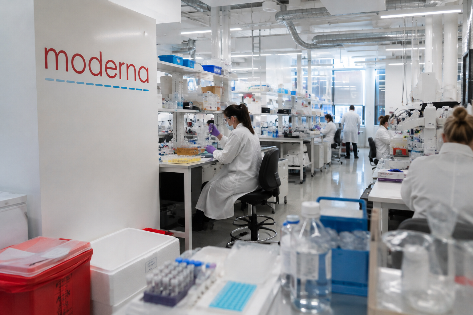 Moderna-Wissenschaftler bei der Impfstoffforschung