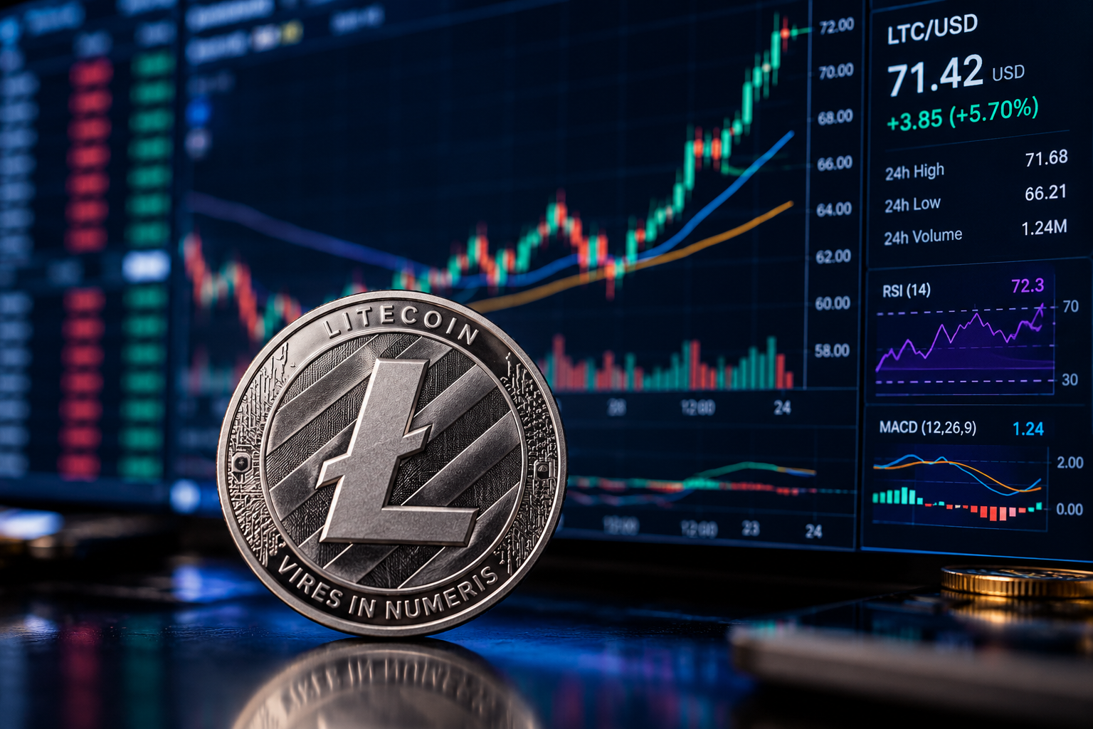 Litecoin-Preis steigt um 13 %, da die Netzwerkaktivität sprunghaft anzieht: Kann LTC $75 erreichen?