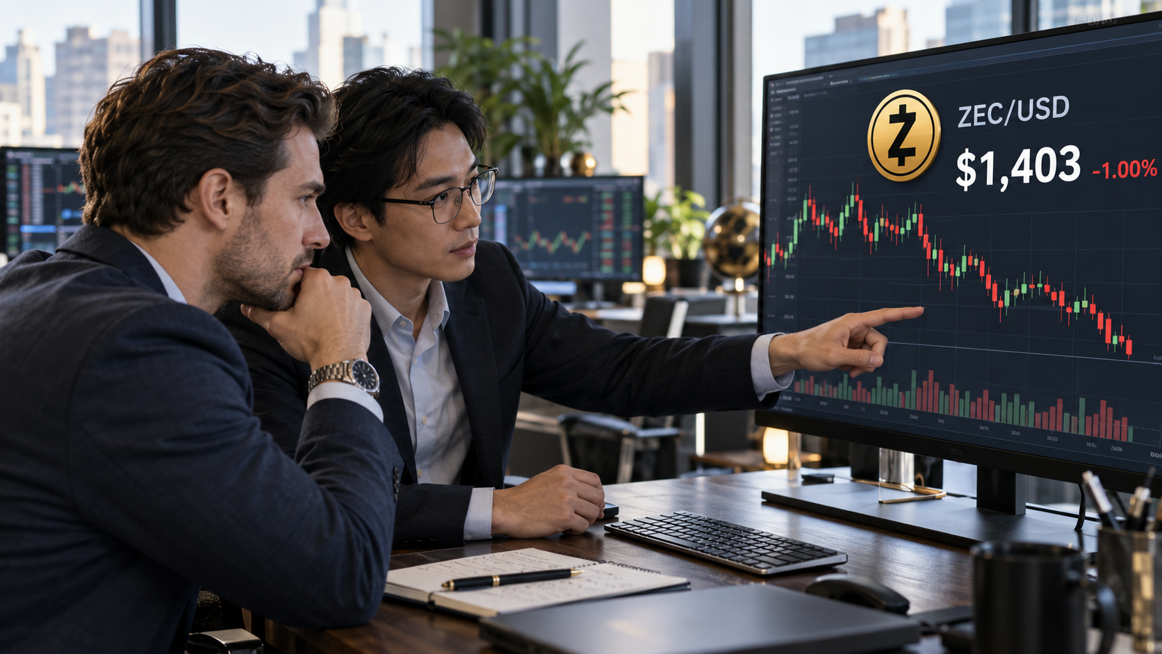 Zcash holds near $1,400 as ETF outflows raise downside risk