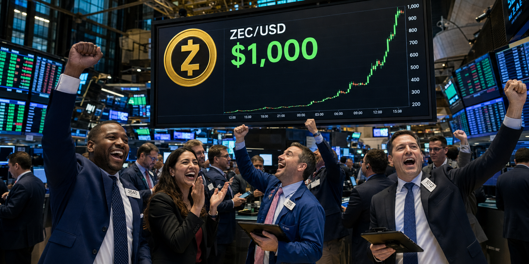 Zcash price breaks above $1,000 as institutional and privacy demand rise