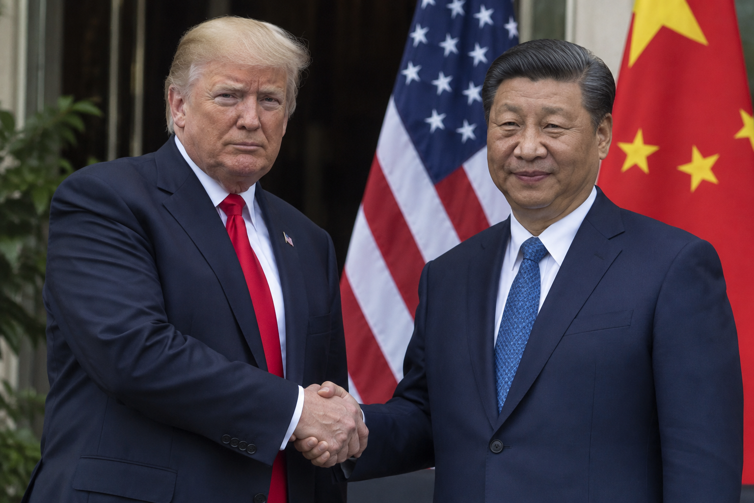 Donald Trump and Xi Jinping at a summit