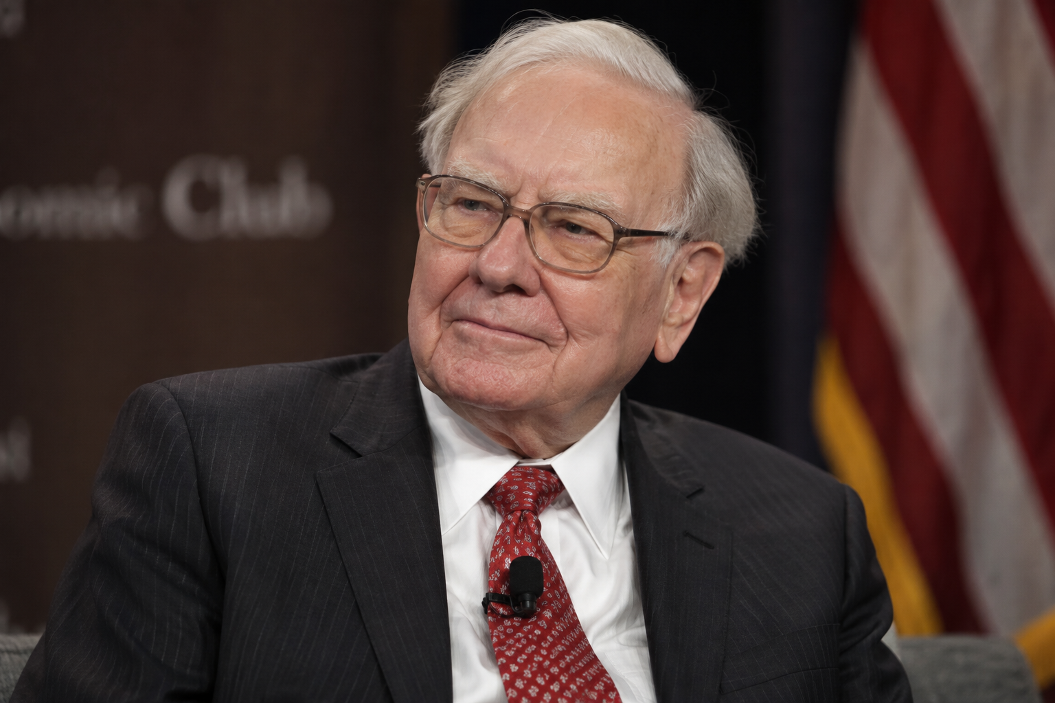 Warren Buffett bei einer Konferenz