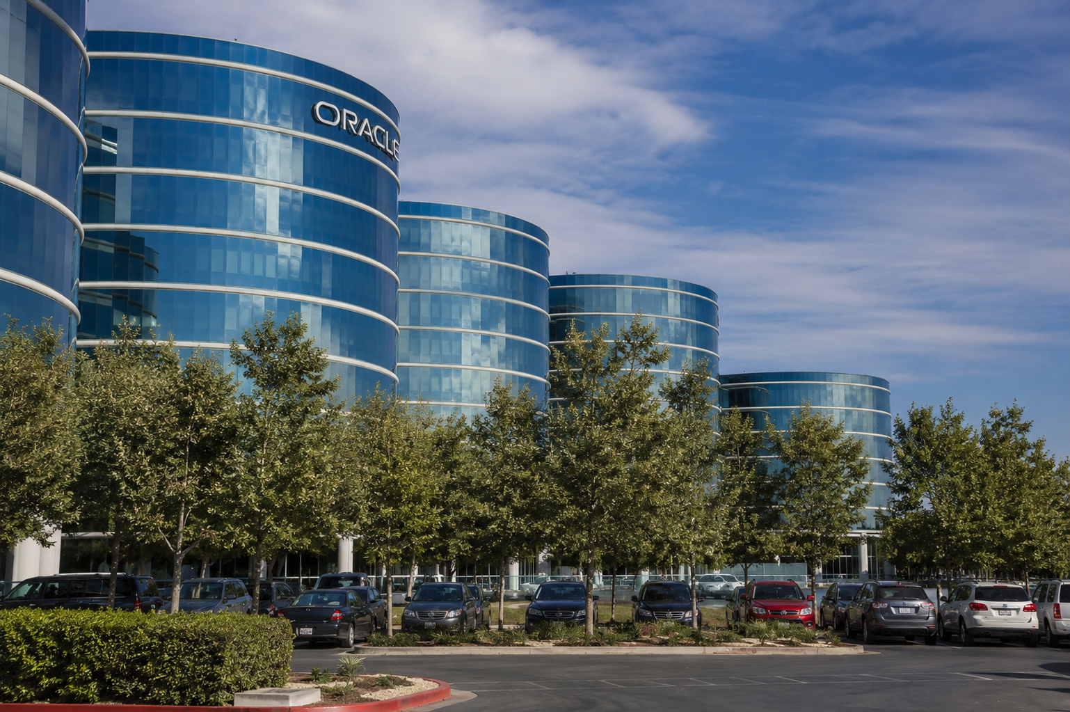 Why is Oracle stock up nearly 4% today?