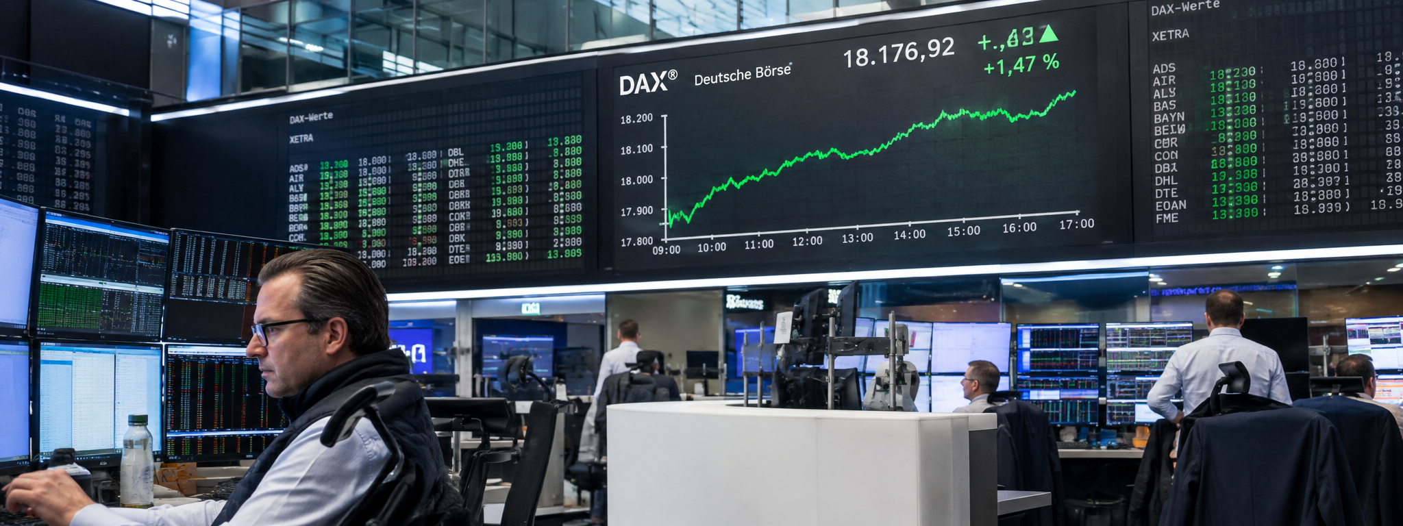 Anleger an der Frankfurter Wertpapierbörse