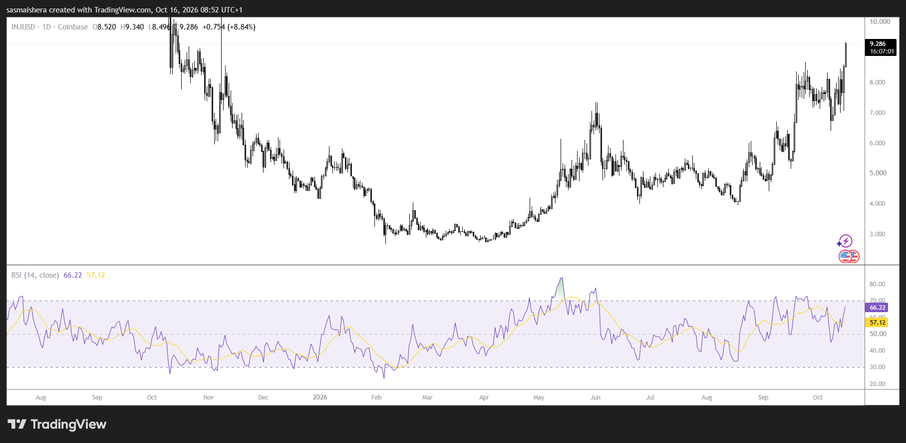 INJ/USD Daily Chart