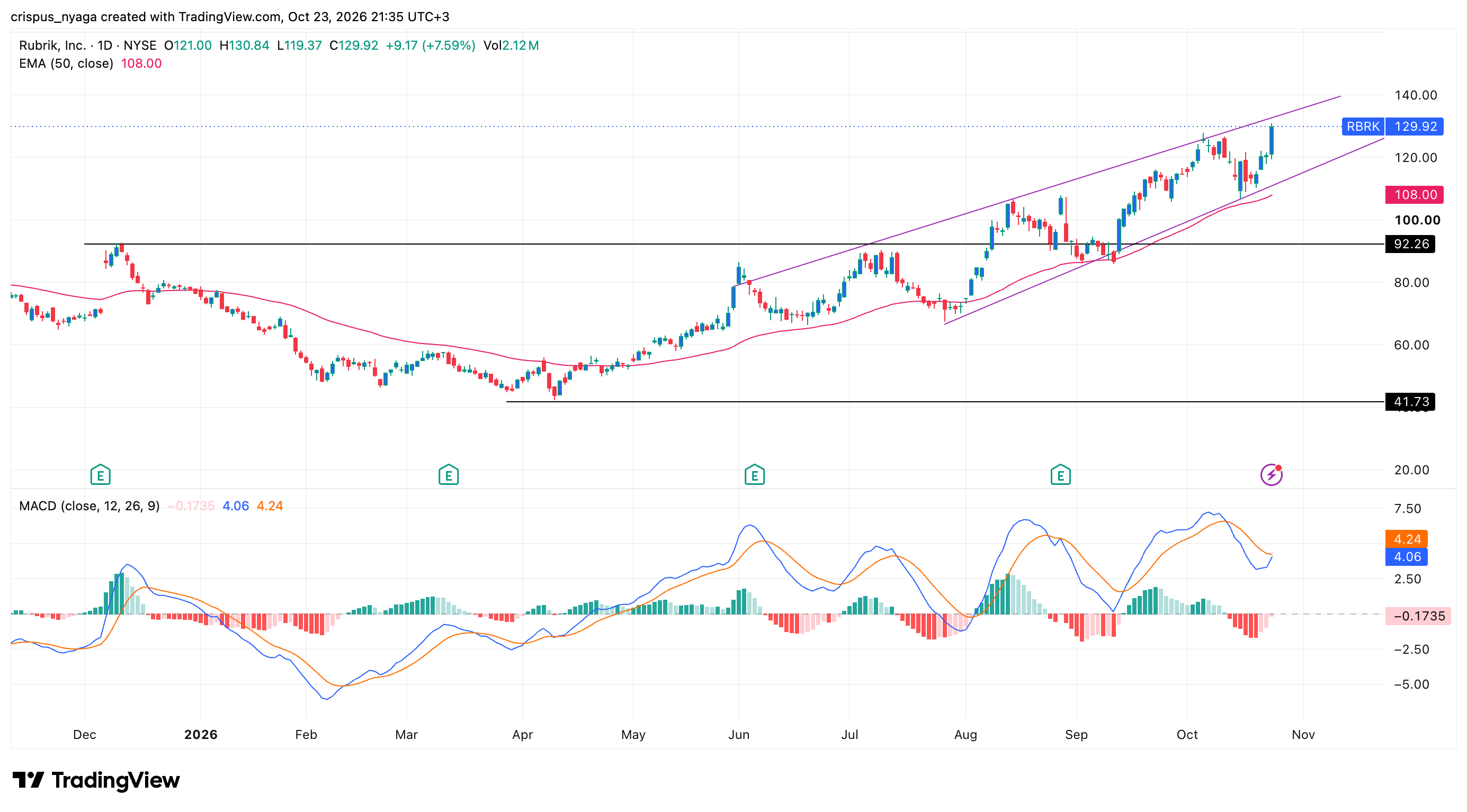 Rubrik stock