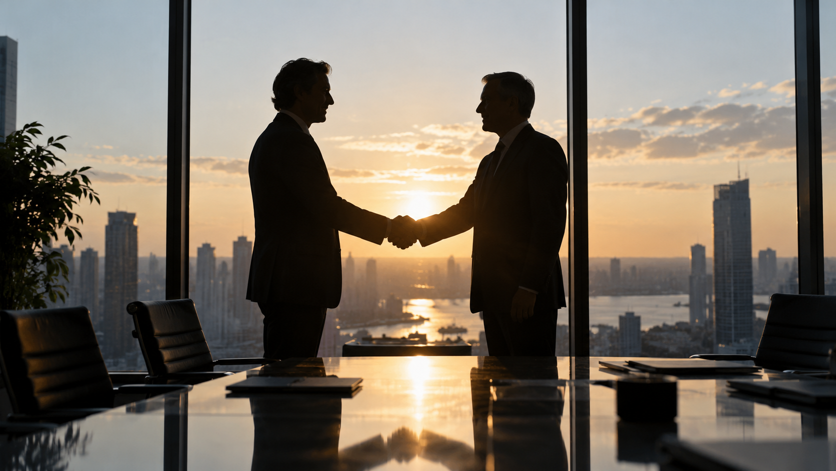 2 people shaking hands to close a deal