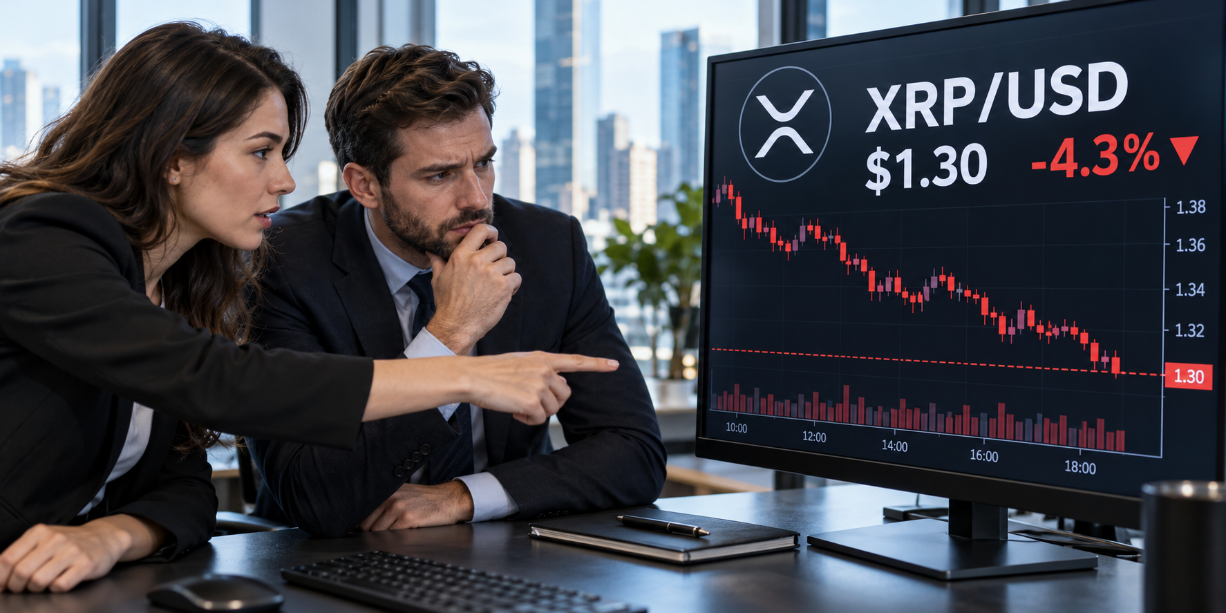 XRP plunges below $1.30 as $889 million crypto wipeout puts $1.25 in play