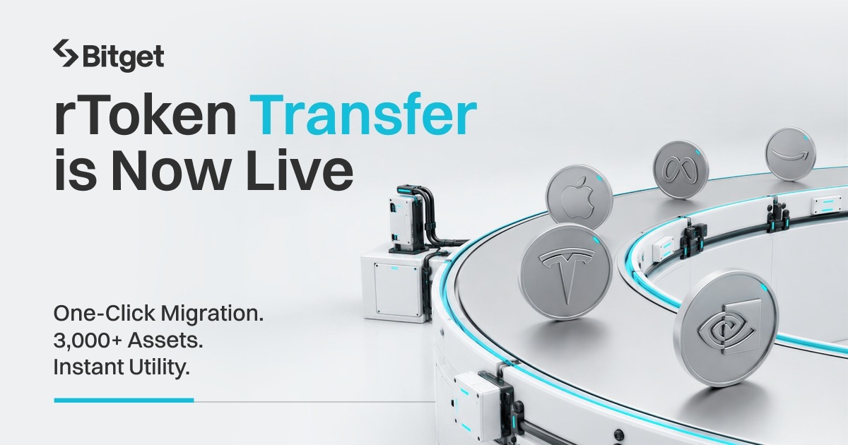 Bitget launches rToken transfer for 3,000+ US Stocks